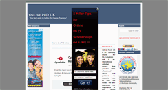 Desktop Screenshot of onlinephduk.com