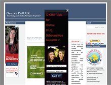 Tablet Screenshot of onlinephduk.com